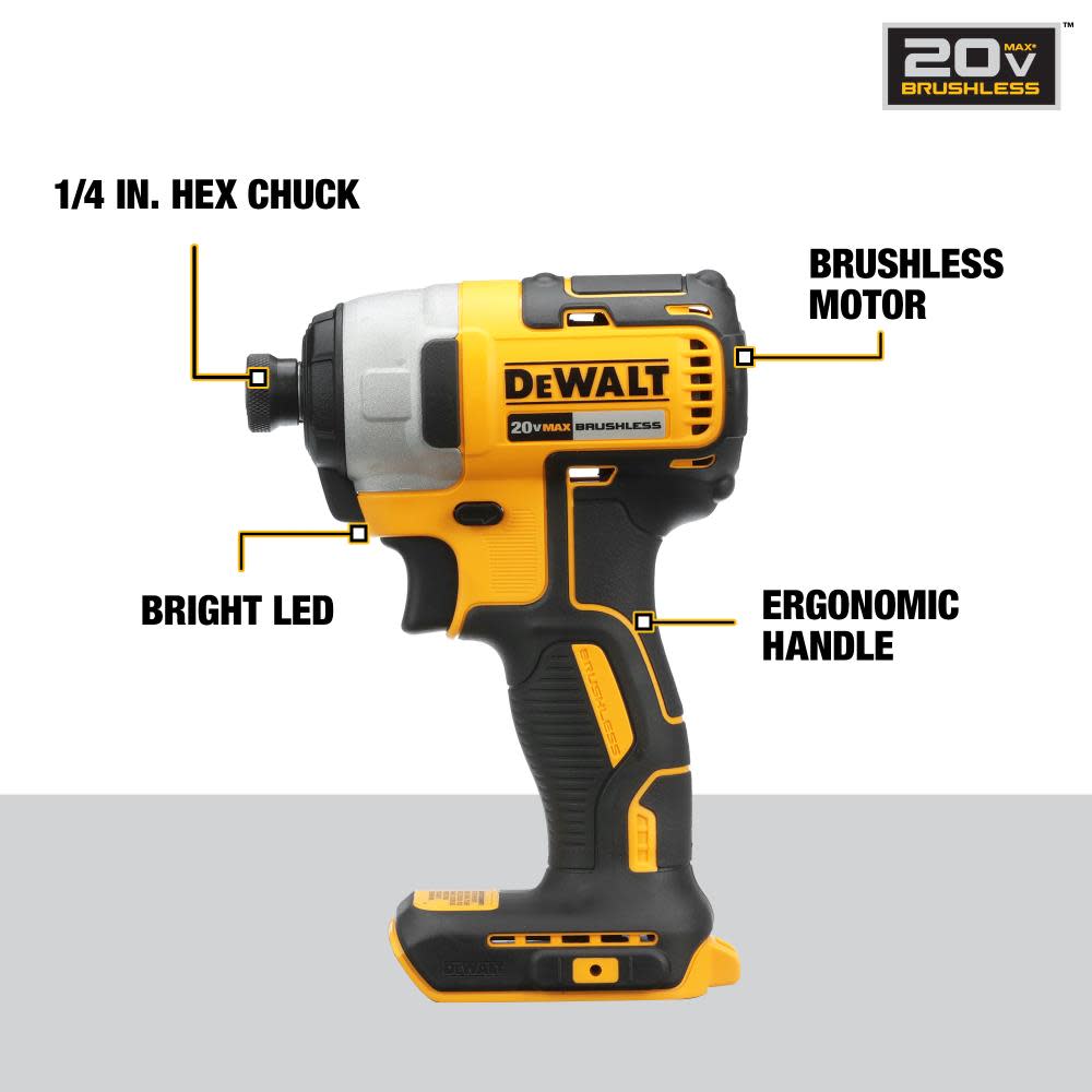 DEWALT 20V MAX Brushless 3 Tool Combo Kit