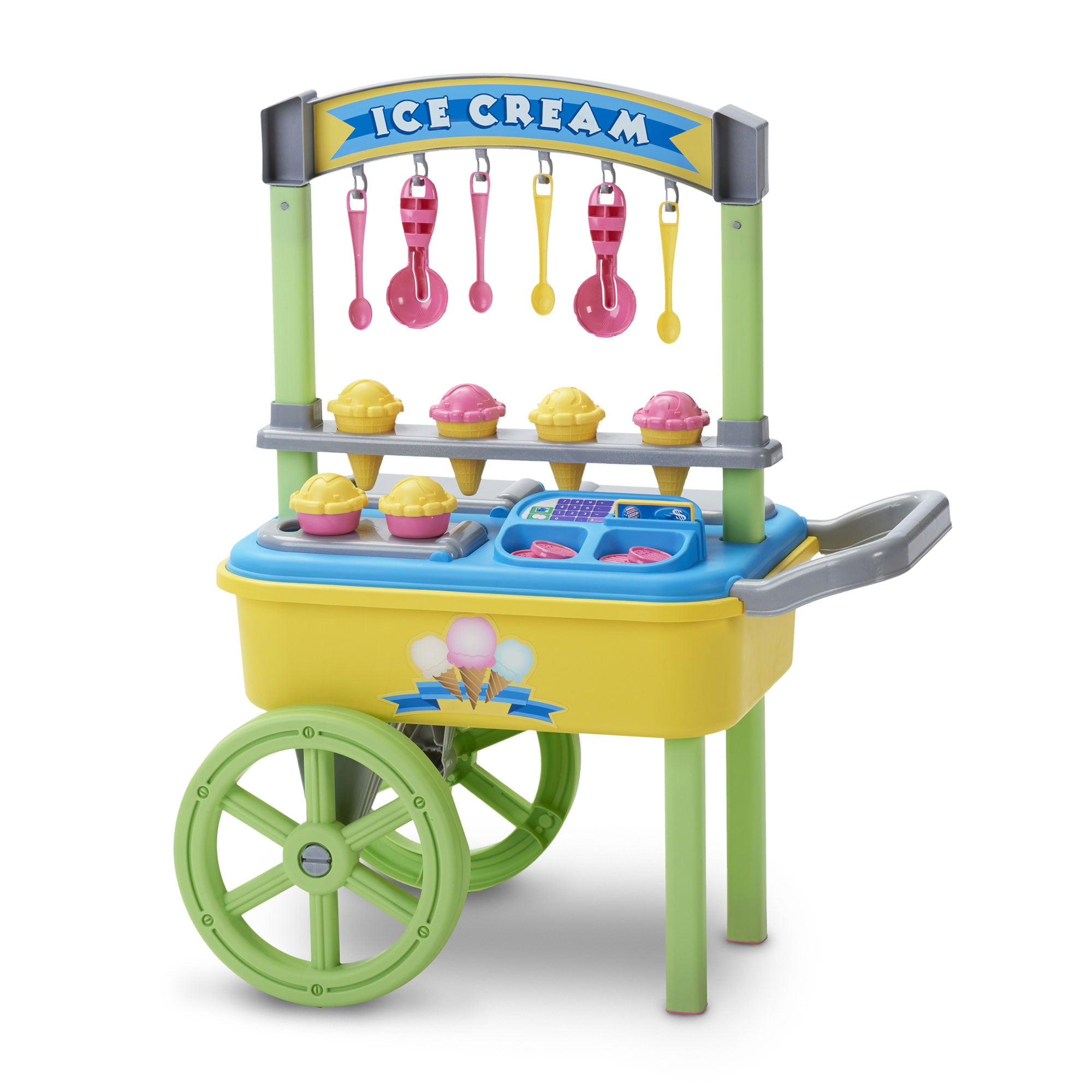 American Plastic Toys My Very Own Ice Cream Cart Unisex Indoor and Outdoor Play for Kids