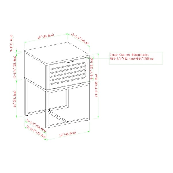 Middlebrook Hilla 18-inch Slat Door Side Table - Set of 2