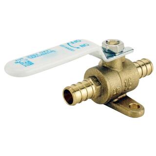 Apollo 12 in. Brass PEX-B Barb Ball Valve with Drain and Mounting Pad APXV12WD