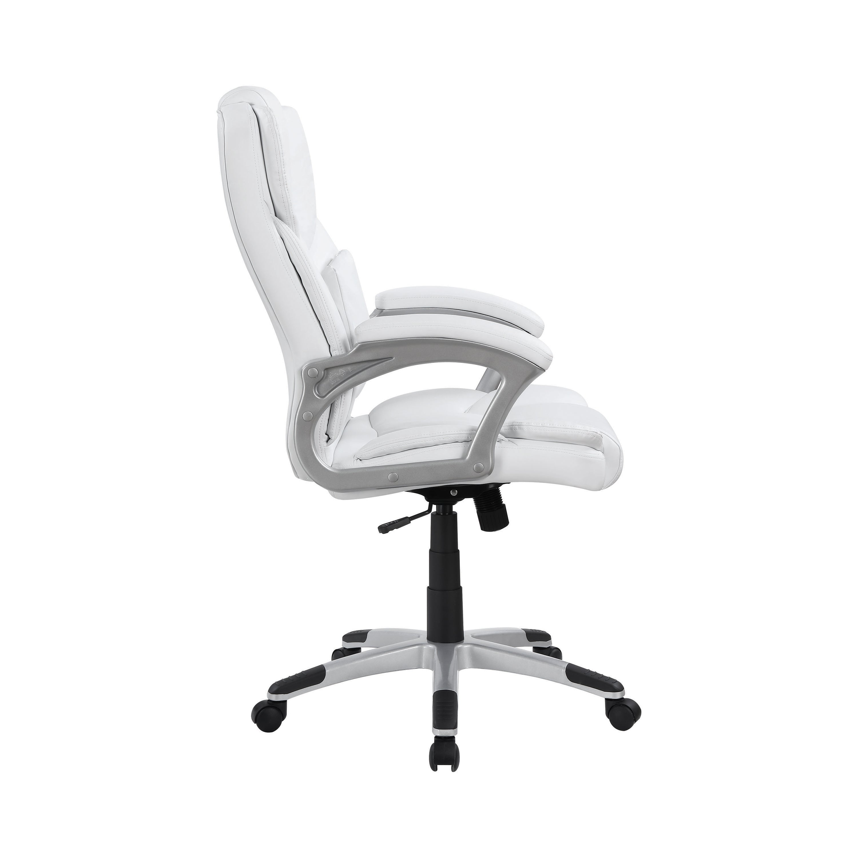 Kaffir Upholstered Adjustable Home Office Desk Chair White-801140