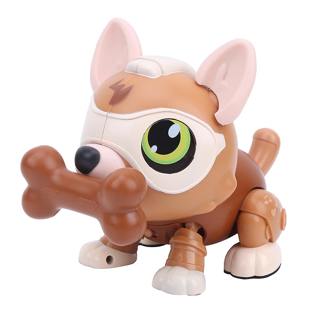 Voice Control Robot Dog Multifunctional Touching Smart Sensor Dog Model Toybrown