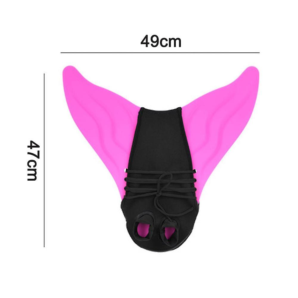 Miman Swim Fins For Kids， Mermaid Tail Fins One-piece Flipper Diving Fins