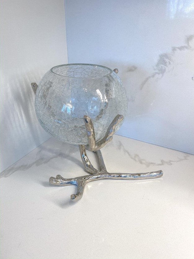 Classic Touch Silver Branch Centerpiece