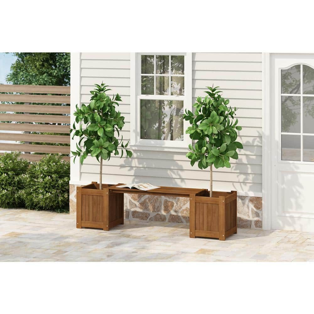 Furinno Tioman Natural Hardwood Planter Box FG16011