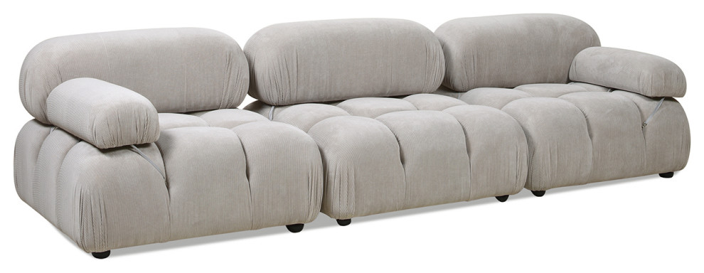 Marcel 109.5 quotModular Modern 3 Piece Sofa   Transitional   Sofas   by Jennifer Taylor Home  Houzz