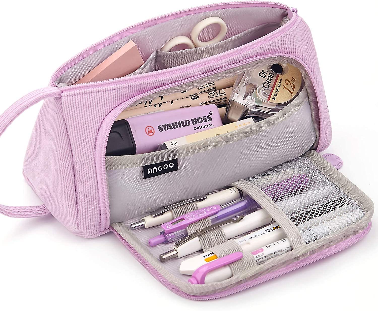 Big Capacity Pencil Case Pouch Pen Case Simple Stationery Bag School College Office Organizer For Teens Girls Adults Student