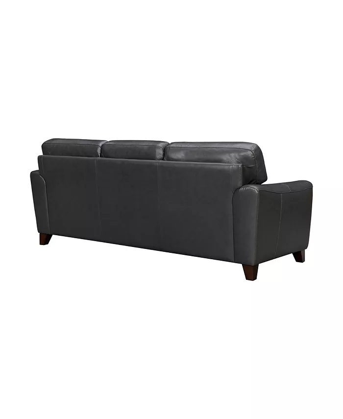 Armen Living Bergen 88 Genuine Leather Square Arm Sofa