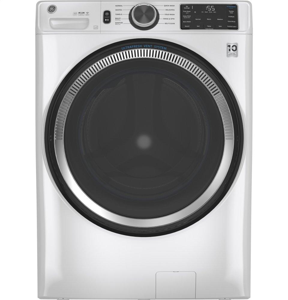 Ge Appliances GFW550SSNWW Ge® 4.8 Cu. Ft. Capacity Smart Front Load Energy Star® Washer With Ultrafresh Vent System With Odorblock™ And Sanitize W/Oxi