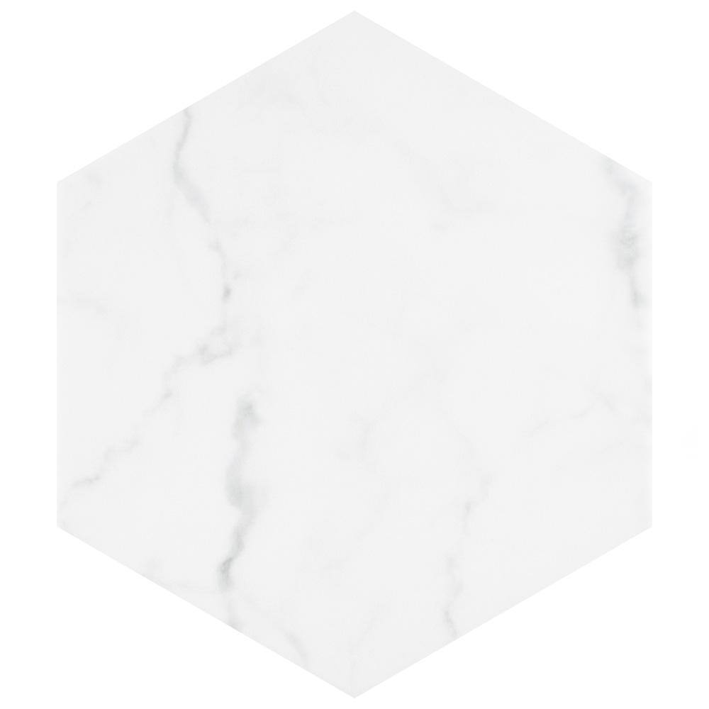 Merola Tile Classico Carrara Hexagon 7 in. x 8 in. Porcelain Floor and Wall Tile (7.5 sq. ft.Case) FEQCRX