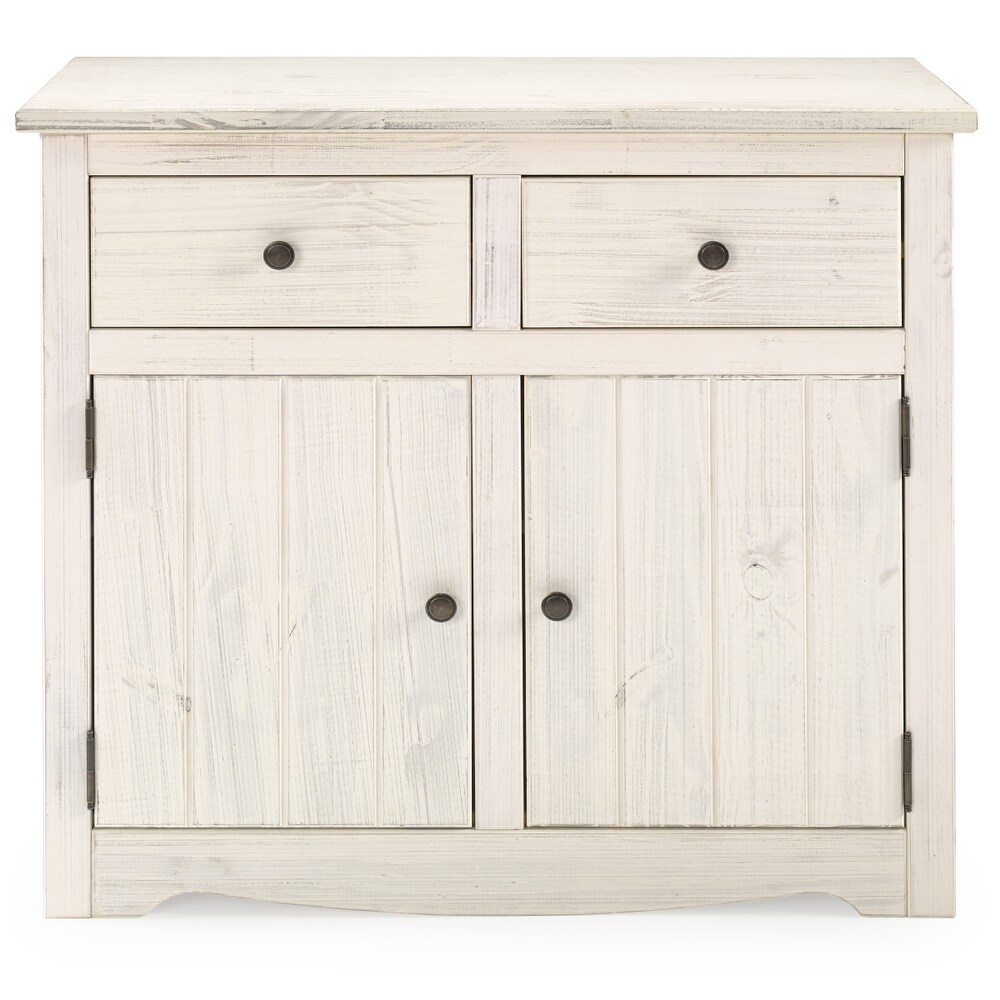 Wood Buffet Sideboard White Distressed  Furniture Dash   N/A