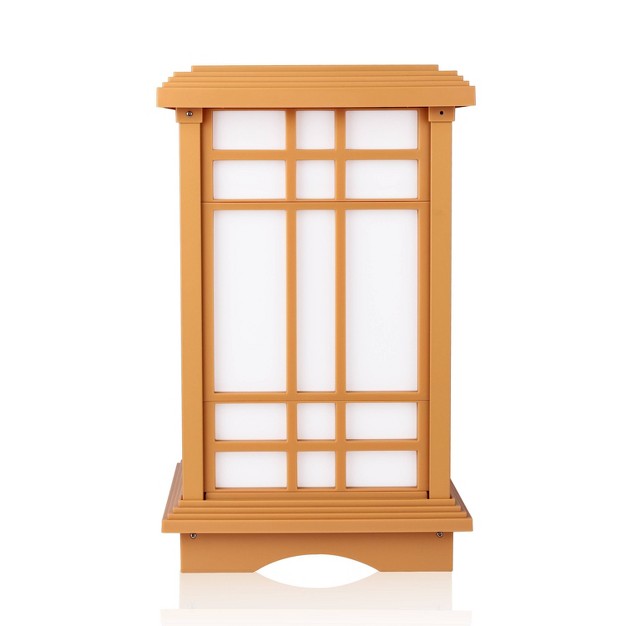 Solar Led Zen Outdoor Lantern With Amber white Light Techko Maid