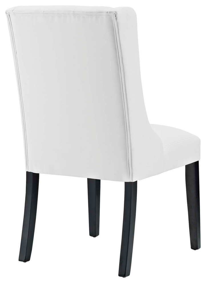 White Baronet Dining Chair Vinyl Set of 4   Transitional   Dining Chairs   by PATIOS ON FLEEK  Houzz