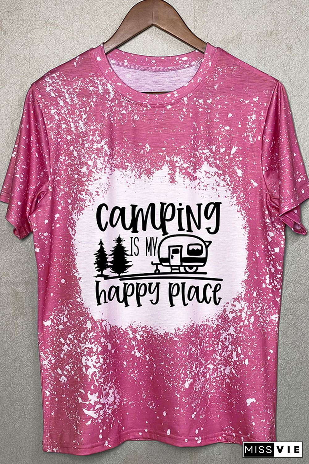 Camping Is My Happy Place Graphic Tee Wholesale