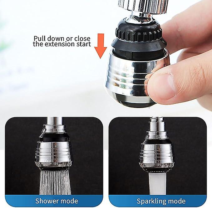 2 Pcs Faucet Extension Tube - Faucet Extension Sprayer Tube With 360 Degree Revolve - Sink Faucet Extender Attachment Water Saving Faucet Accessories