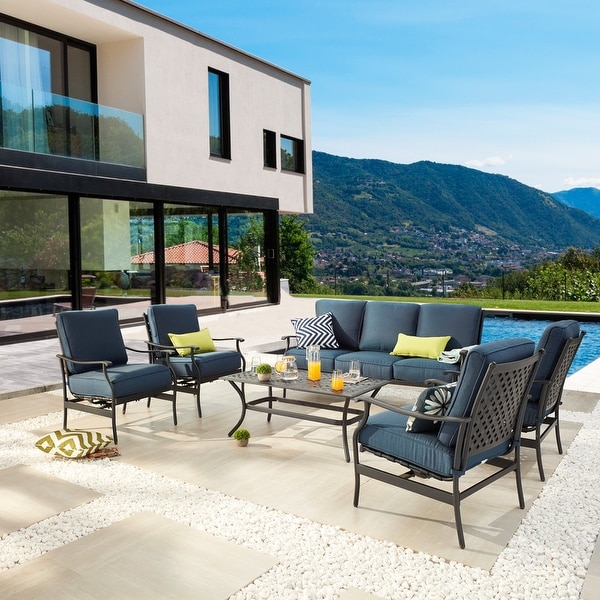 Patio Festival 6Piece Outdoor Metal Sofa Seating Set