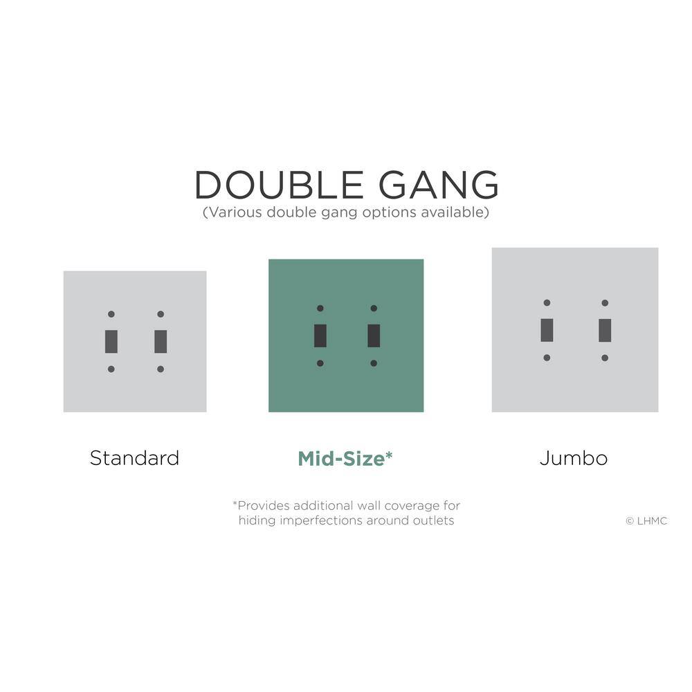 Liberty Black 2-Gang Toggle Wall Plate (1-Pack) 64217