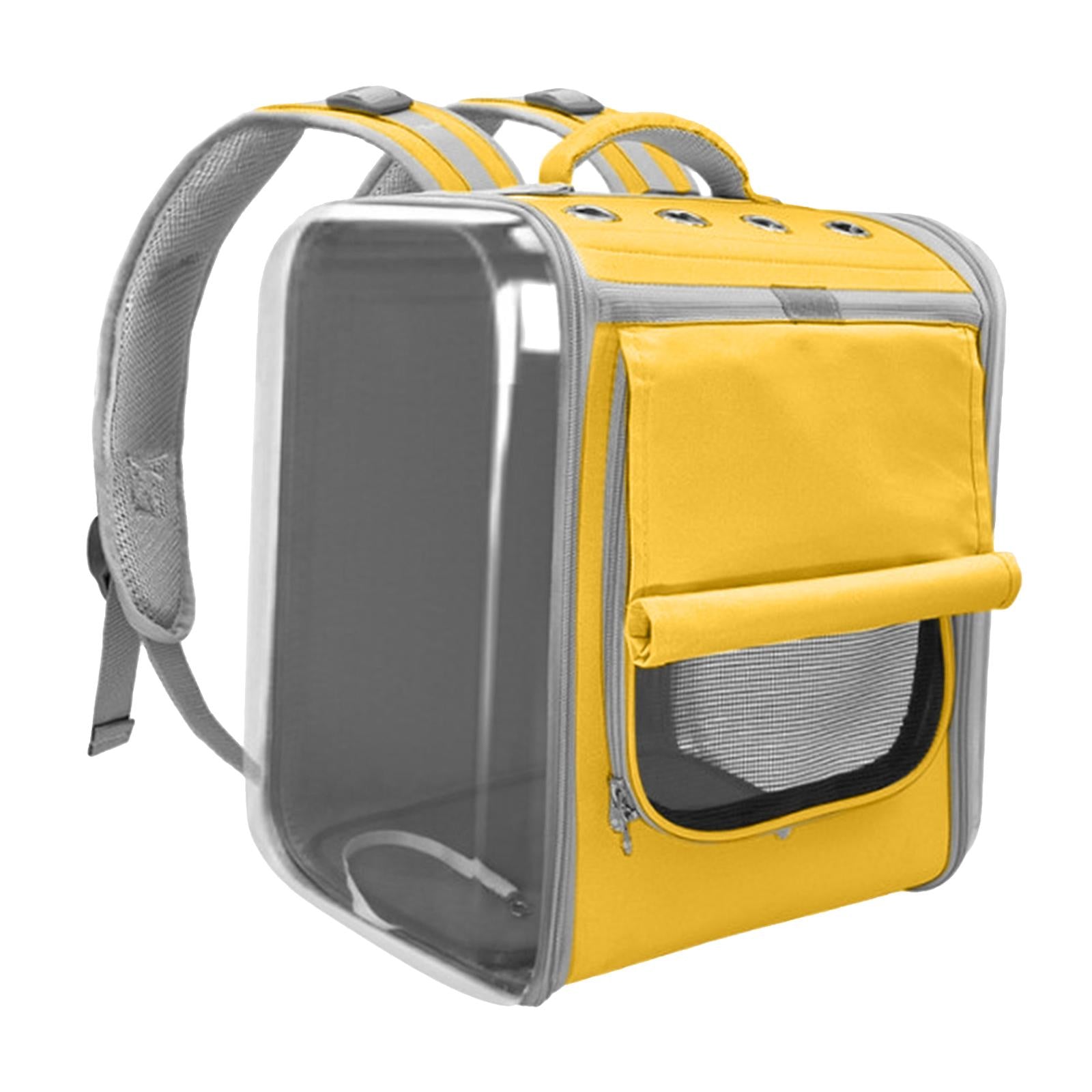 Pet Carrier Transparent Window Easier Carrying Portable Backpack for Walking Yellow