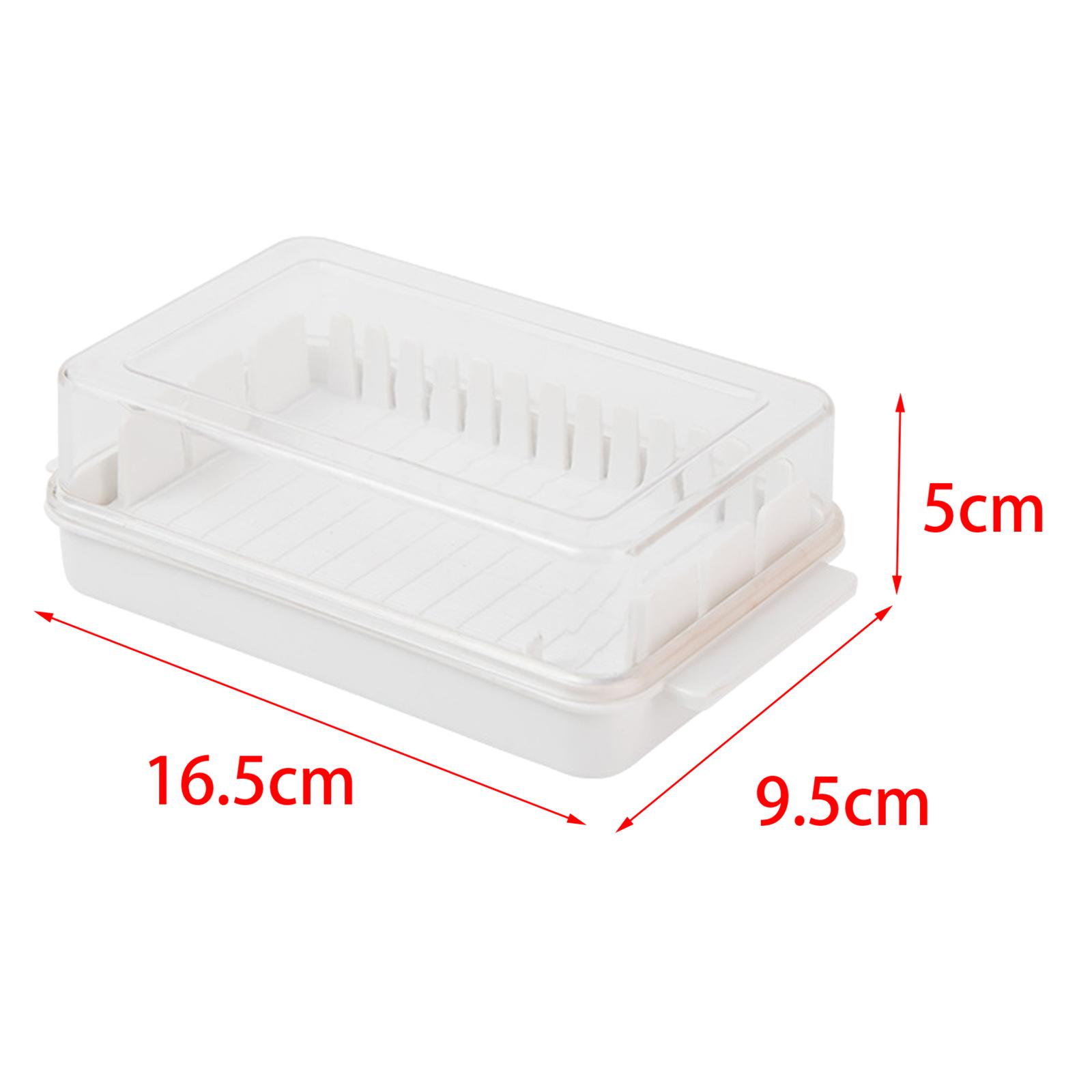 2x Portable Butter Keeper Butter Storage Box Kitchen Storage Container with Lid Cheese Case Rectangle Storage Box for Home Kitchen