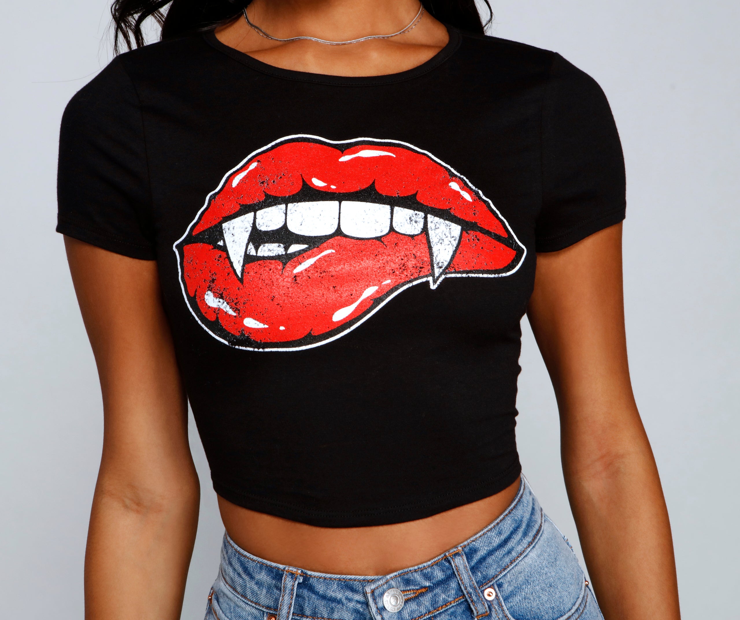 Just Bitten Cropped Graphic Tee