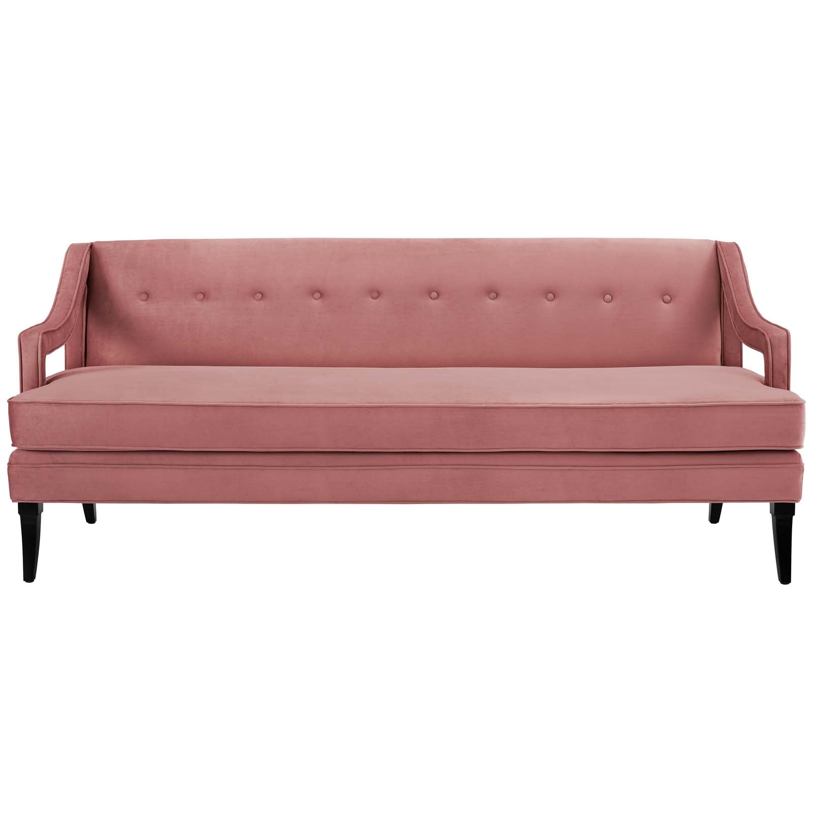 Concur Button Tufted Performance Velvet Sofa-EEI-2997