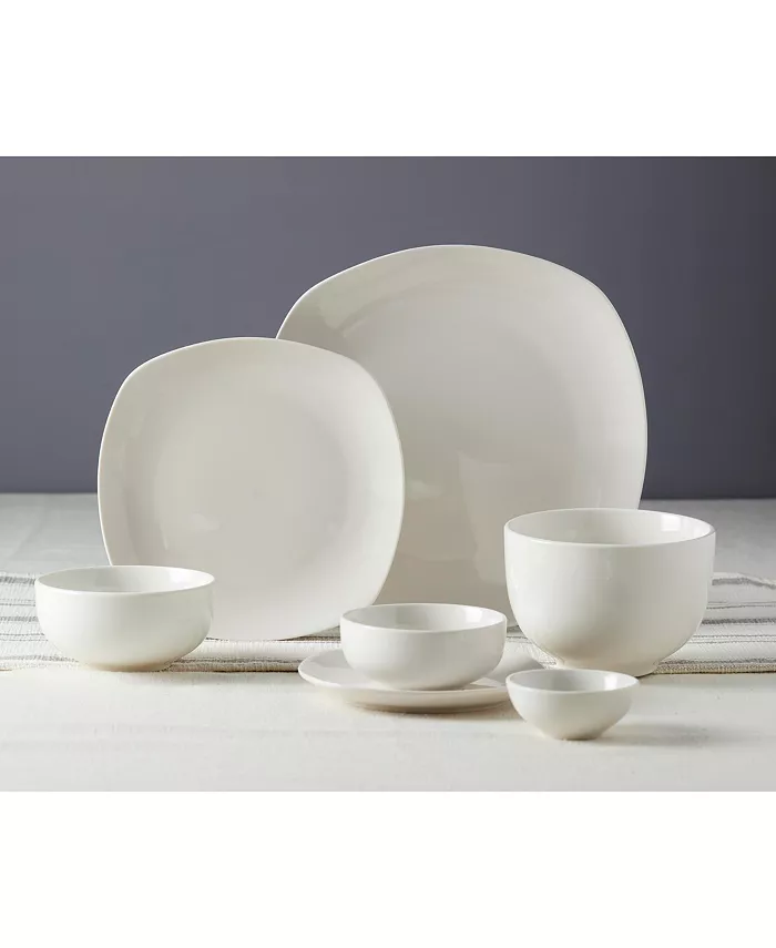 Tabletops Unlimited Inspiration by Denmark Soft Square 42 Pc. Dinnerware Set Service for 6