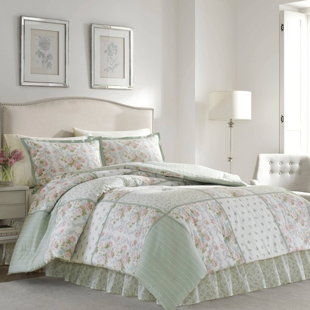 Green Harper Comforter Set Laura Ashley