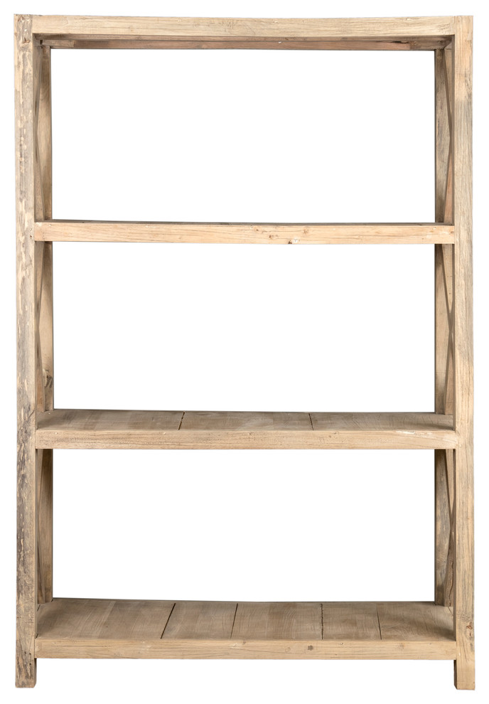 East at Main Bradford Brown Rubberwood Bookcase   Farmhouse   Bookcases   by East at Main  Houzz