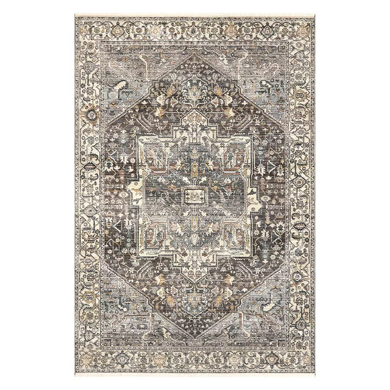 nuLOOM Harriet Ornate Medallion Fringe Area Rug