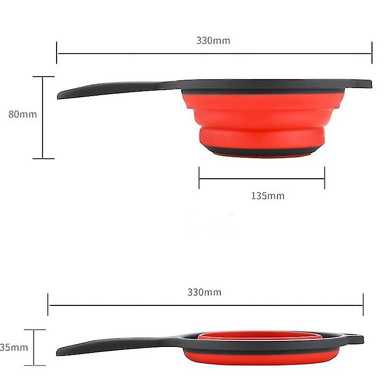 Handle Foldable Folding Round Drain Basket Kitchen Drain Basket Telescopic Fruit Basket Washing Vegetable Basket Set