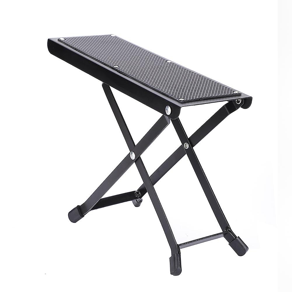 4 positions Anti slip Adjustable Folding Metal Guitar Foot Rest Stool Pedal Stand