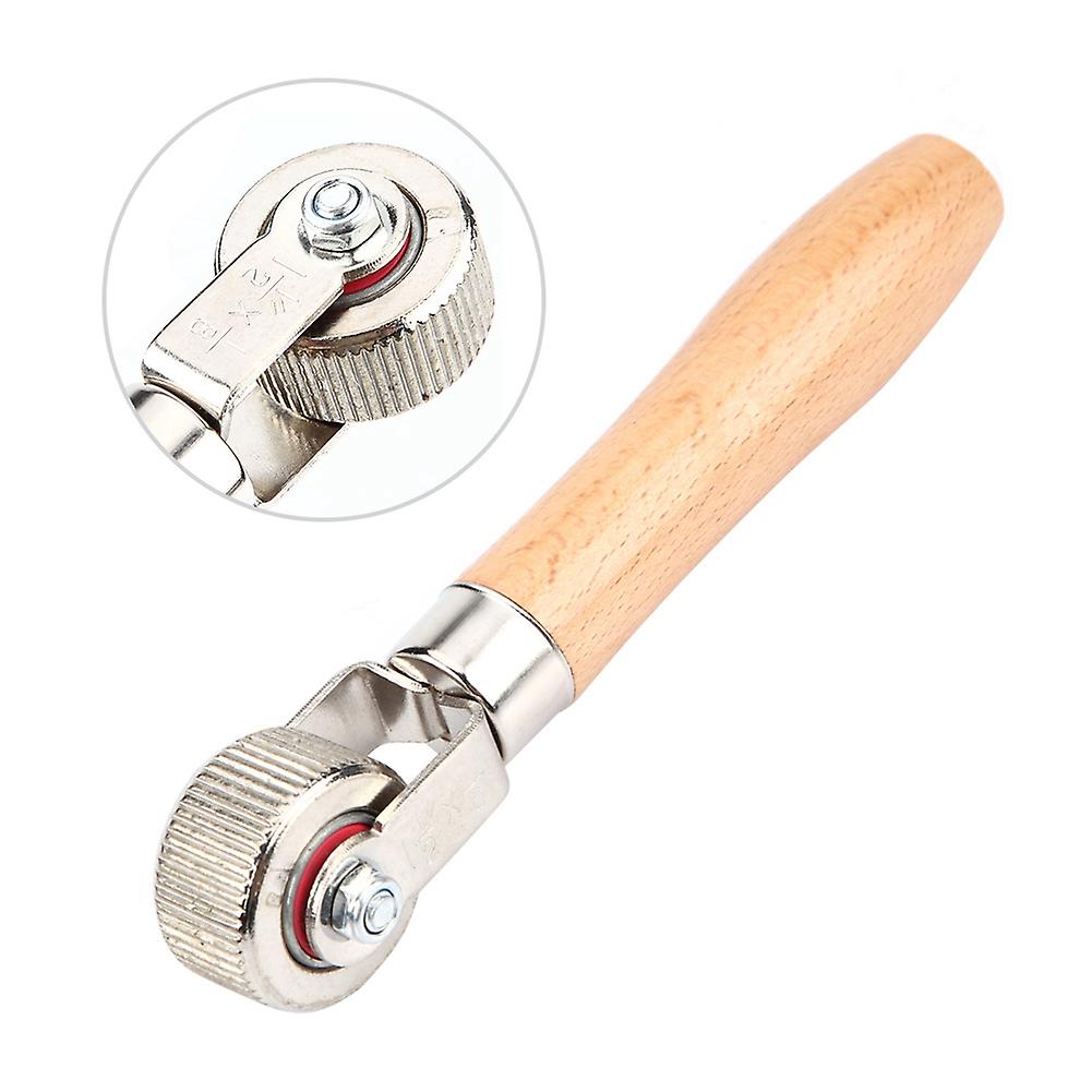 Car Wheel Wooden Handle Tire Patch Repair Stitcher Ball Bearing Roller Repair Tool Middle