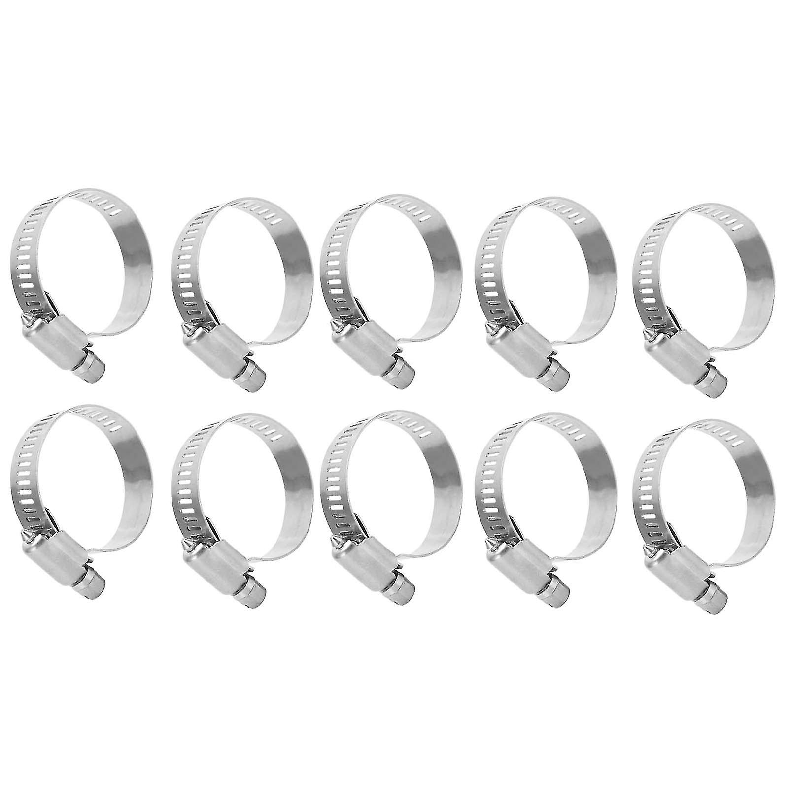 20Pcs Hose Pipe Clips Clamp Inner Slot Outer Hex 304 Stainless Steel Fastener Hardware