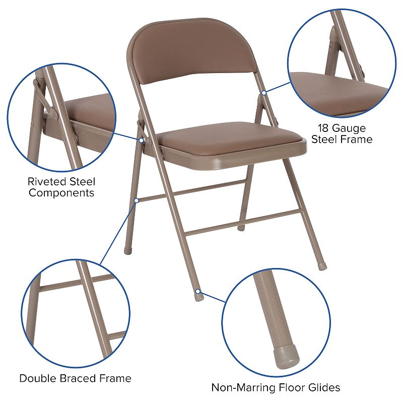 Flash Furniture Hercules Series Vinyl Folding Chair 2-piece Set