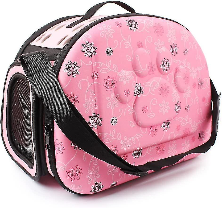 Breathable Folding Outdoor Pet Bag For Dog Cat Comfort Travel Medium Size Pet Carrier (pink)