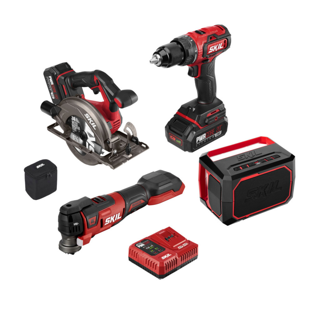 Skil PWRCORE 20™ Brushless 20V 4 Tool Combo Kit