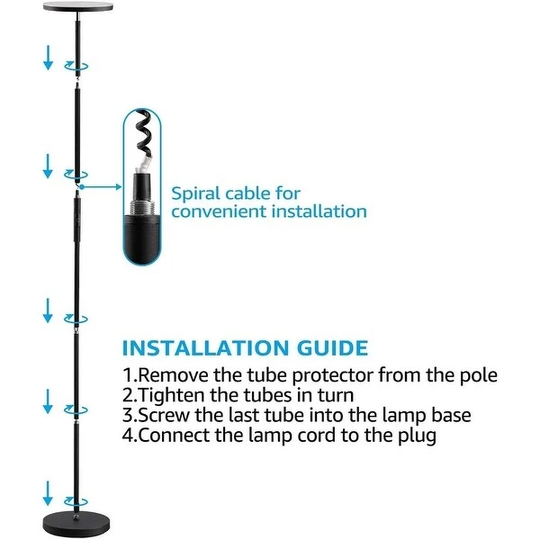 Modern LED Floor Lamp for Living Room, Bedroom