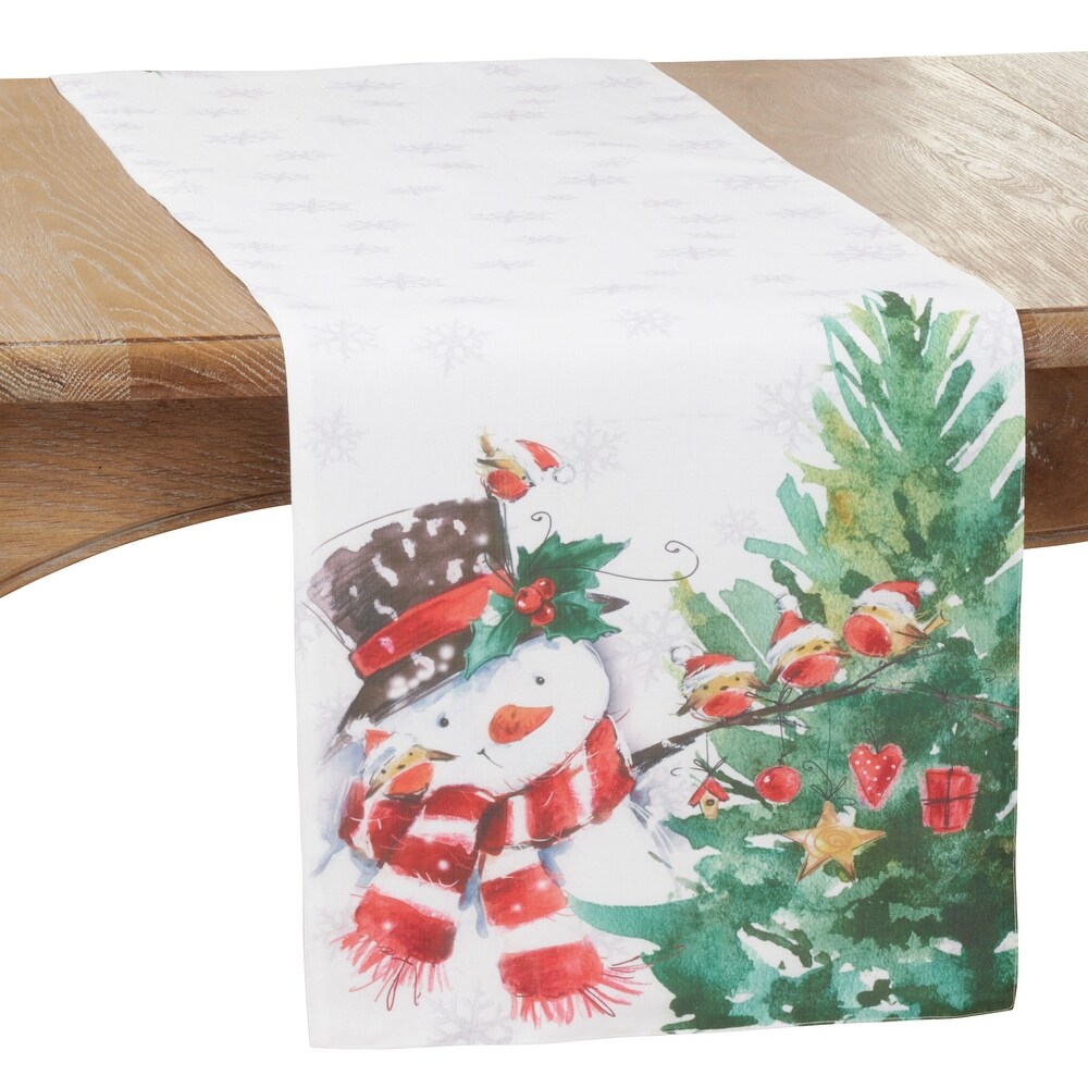 Table Runner With Snowman Design