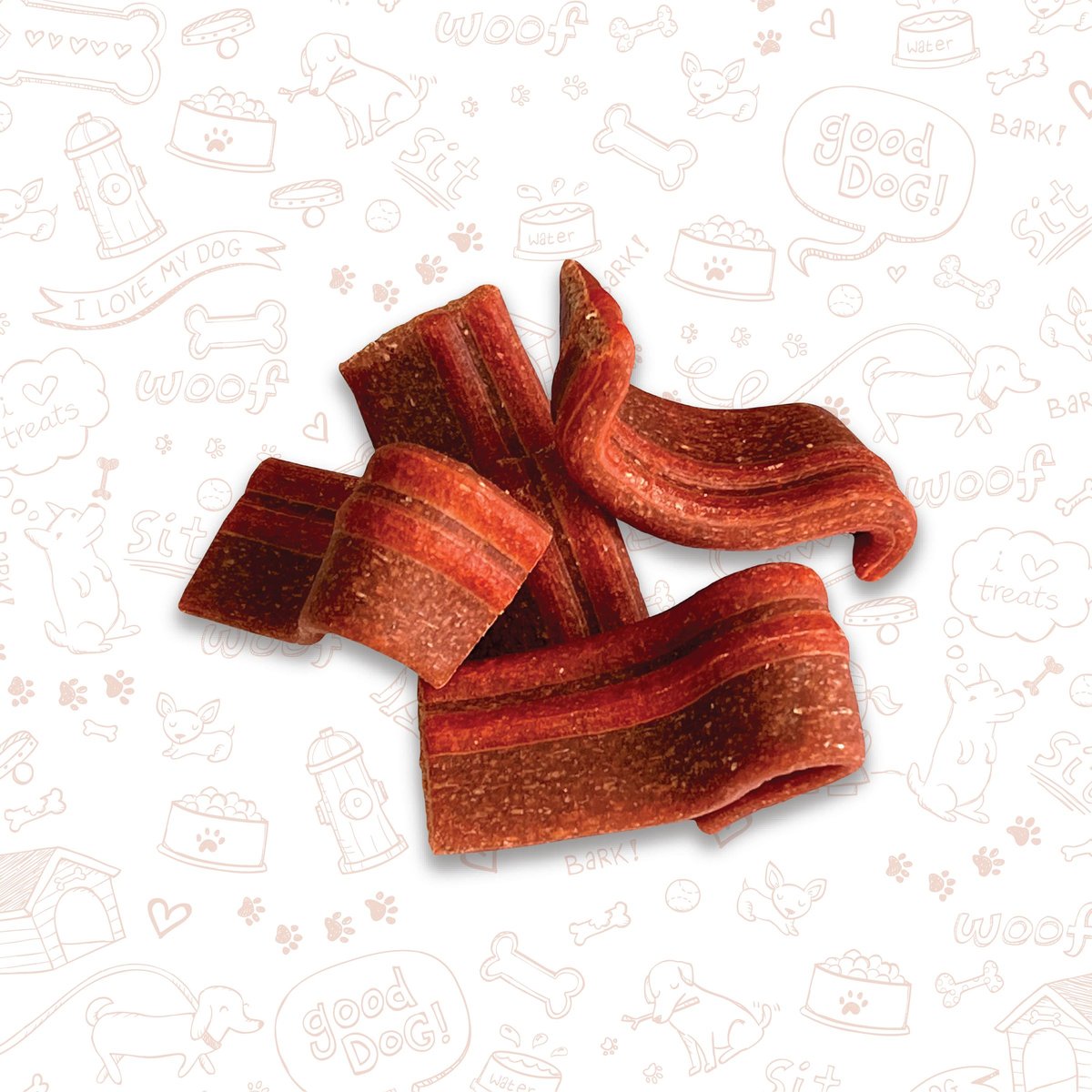 Meaty Treats Bac'n Creations Bacon Flavor Dog Treats， 40-oz bag