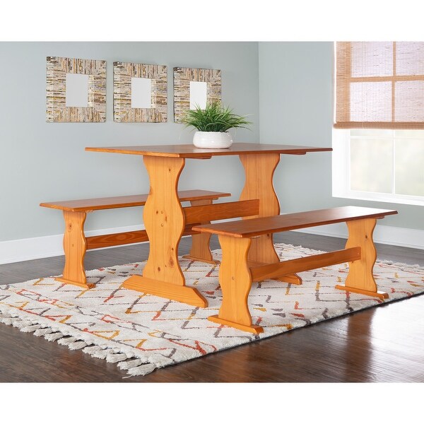 Copper Grove Riki Honey Pine Dining Bench