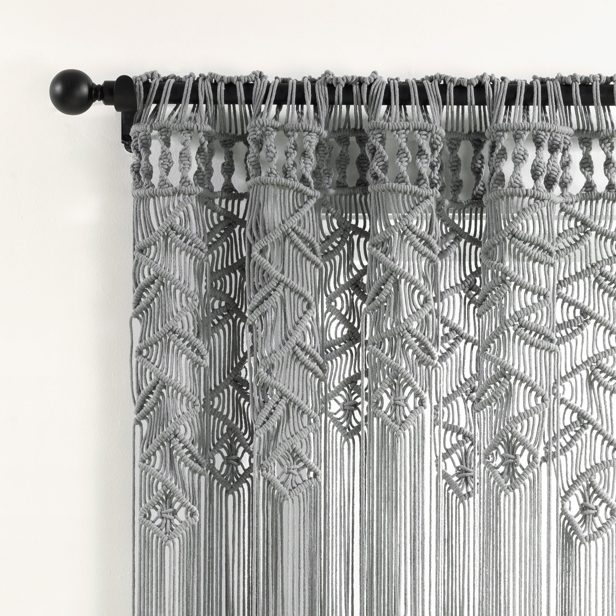 Boho Macrame Leaf Cotton Window Curtain