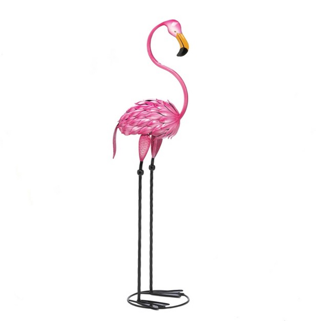 Metal Tropical Tango Flamingo Statue Pink Zingz amp Thingz