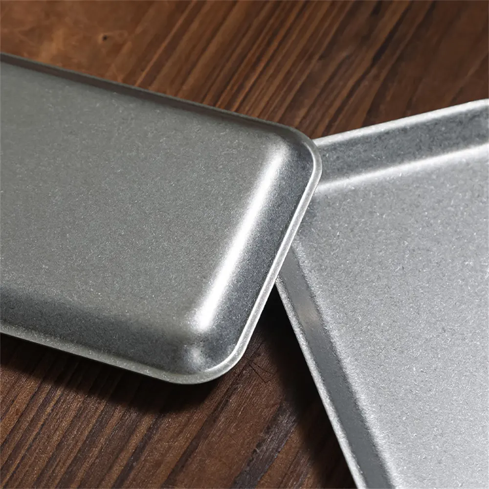 Modern 304 Stainless Steel Snack Bbq Sushi Restaurant Camping Handle Tableware Dish Utensils Serving Tray Plate