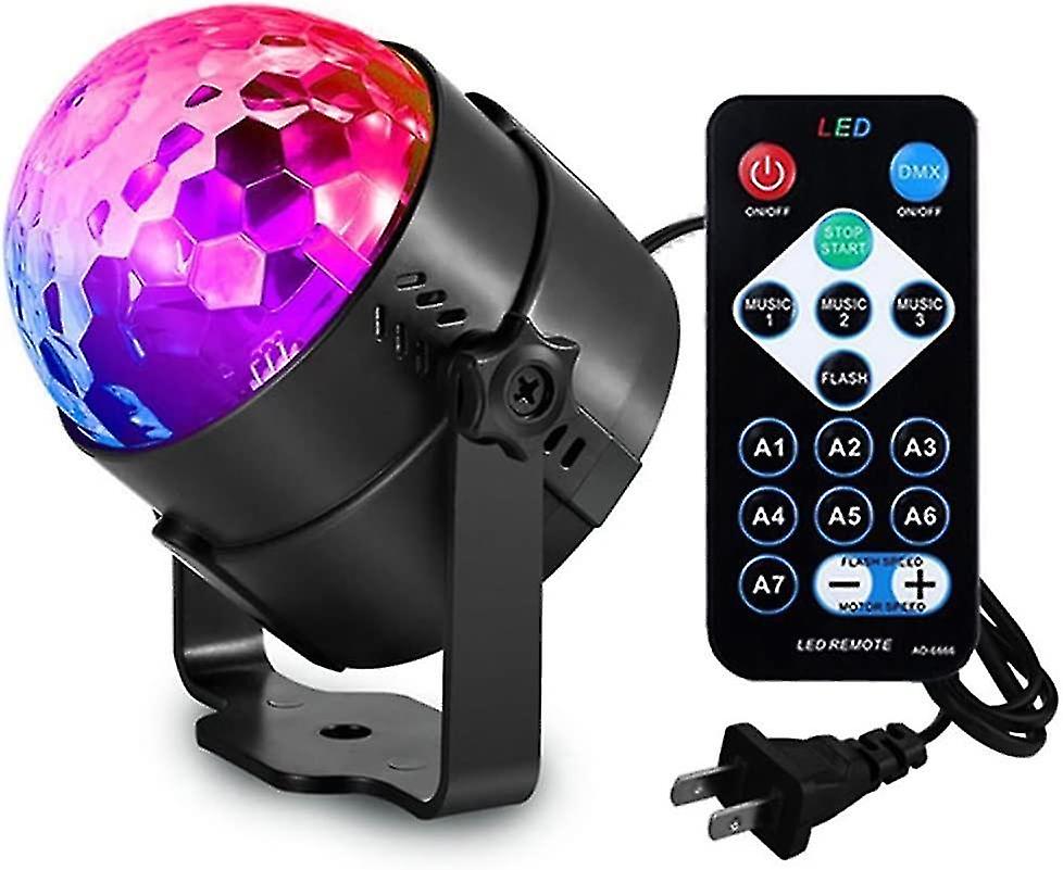 Led Sound Activated Party Lights With Remote Control Dj Lighting Disco Ball Strobe Club Lamp 7 Modes Stage Par Light Magic Mini Led Stage Lights