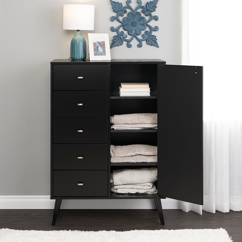 Prepac Milo 5-Drawer Chest with Door