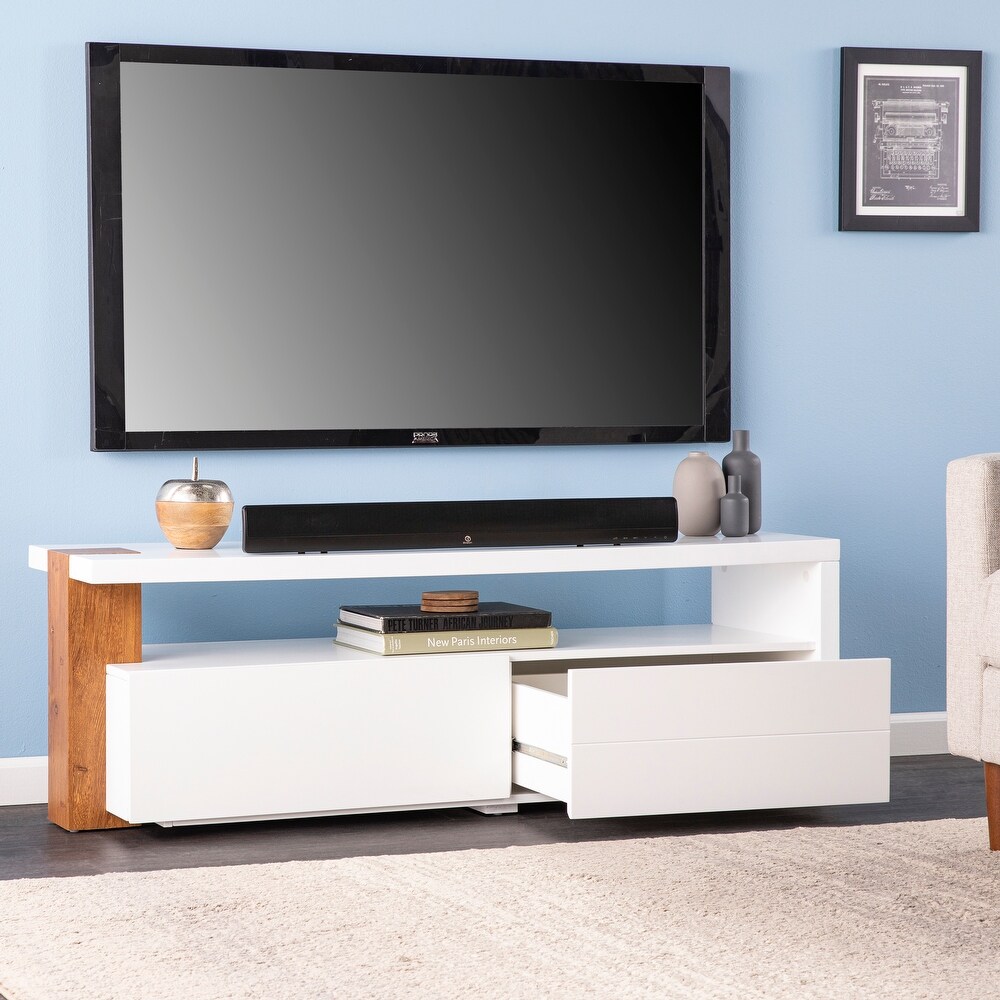 SEI Furniture Hartson Contemporary Media TV Stand w/ Storage for TV's up to 52\