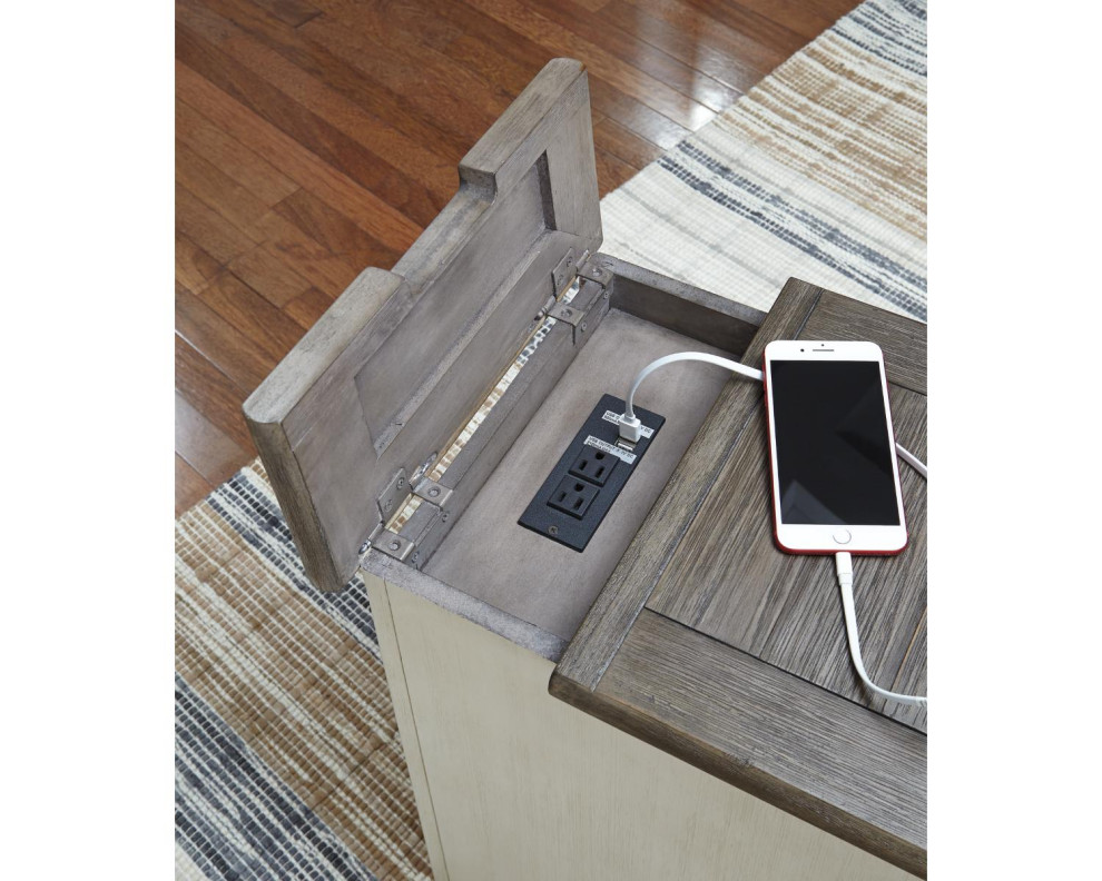 Bolanburg Chairside End Table with USB Ports  ampOutlets   Farmhouse   Side Tables And End Tables   by Ashley Furniture Industries  Houzz