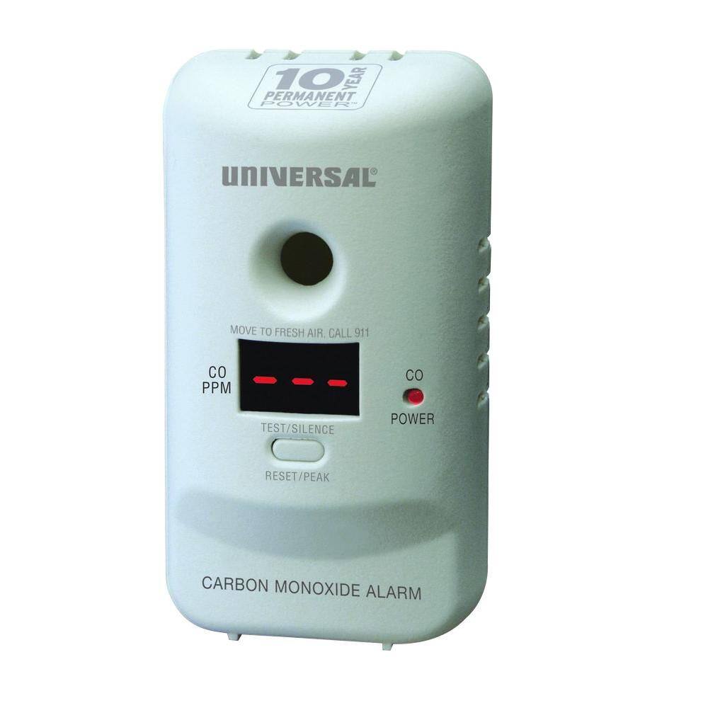 Universal Security Instruments 10-Year Sealed Battery Operated Carbon Monoxide Detector with Display Screen Microprocessor Intelligence MCD305SB