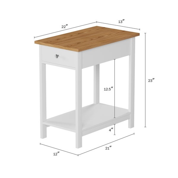 Side Table with Drawer by Lavish Home