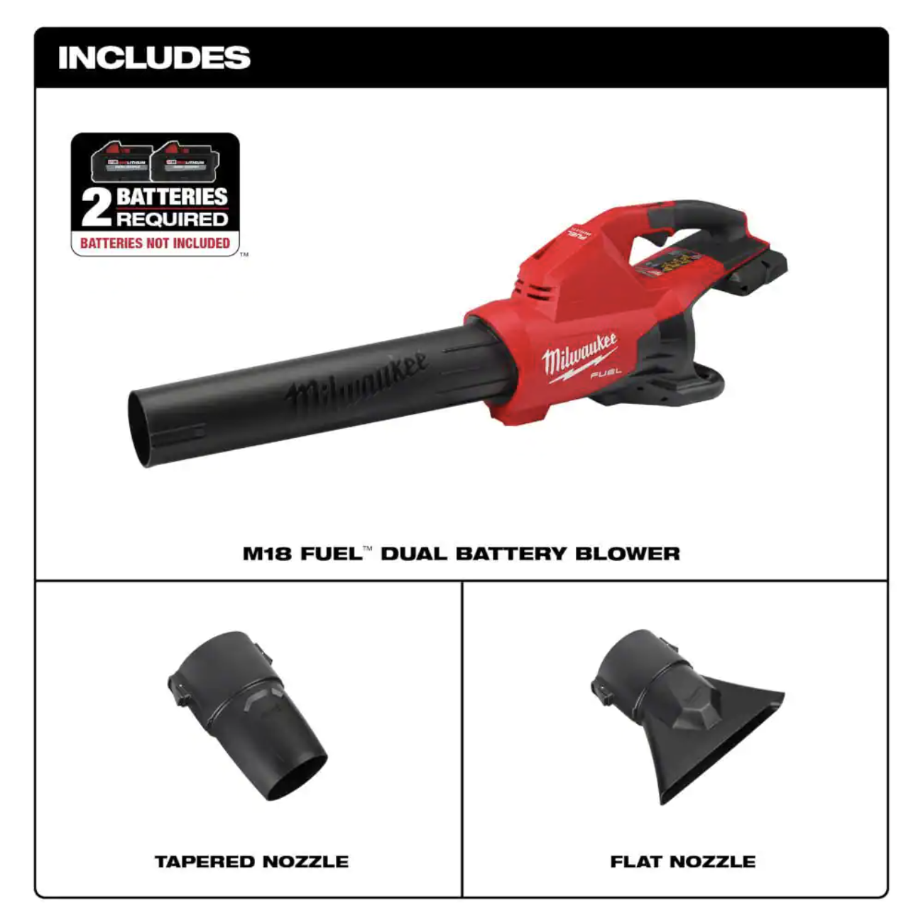 Milwaukee M18 FUEL Dual Battery 18-Volt Lithium-Ion Brushless Cordless Handheld Blower， Tool-Only